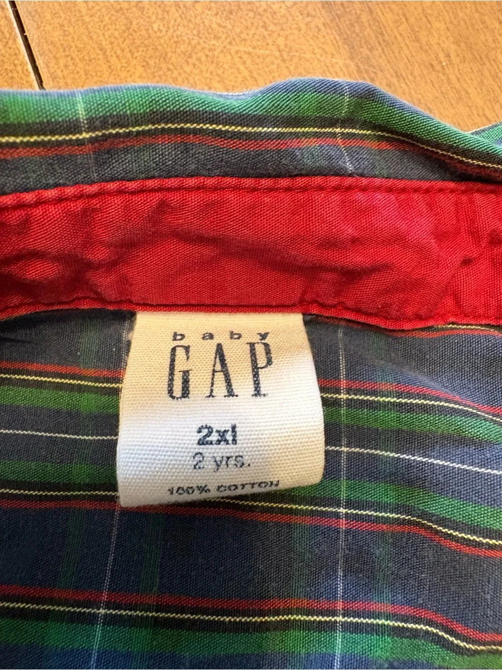 Boys Plaid Button-Front Shirt - Green/Navy
